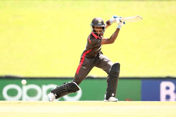 The 19 year-old Aravind struck an unbeaten 97 from number three The 19 year-old Aravind struck an unbeaten 97 from number three