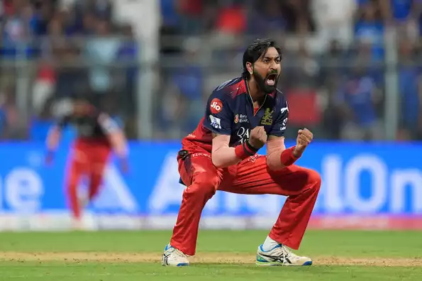 Krunal Pandya registered career-best IPL figure of 4/45 in RCB's win Krunal Pandya registered career-best IPL figure of 4/45 in RCB's win