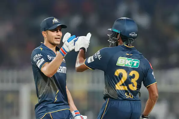 Gill and Sai Sudharsan put on 114 for the first wicket. Gill and Sai Sudharsan put on 114 for the first wicket.