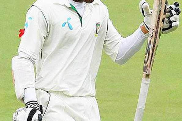 Batsman Shakib Al Hasan of Bangladesh walks off the pitch being caught out by Neil McKenzie of South Africa for 67 runs during the second cricket test in Centurion, South Africa. Bangladesh were bowled out for 250. Batsman Shakib Al Hasan of Bangladesh walks off the pitch being caught out by Neil McKenzie of South Africa for 67 runs during the second cricket test in Centurion, South Africa. Bangladesh were bowled out for 250.