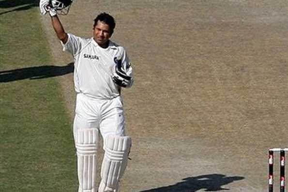 Indian batsman Sachin Tendulkar after becoming the leading run-scorer in Tests in Mohali on October 17, 2008. Tendulkar is celebrating breaking Lara's world record for most runs in Test cricket, but he lags behind the West Indian when it comes to playing marathon innings. Indian batsman Sachin Tendulkar after becoming the leading run-scorer in Tests in Mohali on October 17, 2008. Tendulkar is celebrating breaking Lara's world record for most runs in Test cricket, but he lags behind the West Indian when it comes to playing marathon innings.