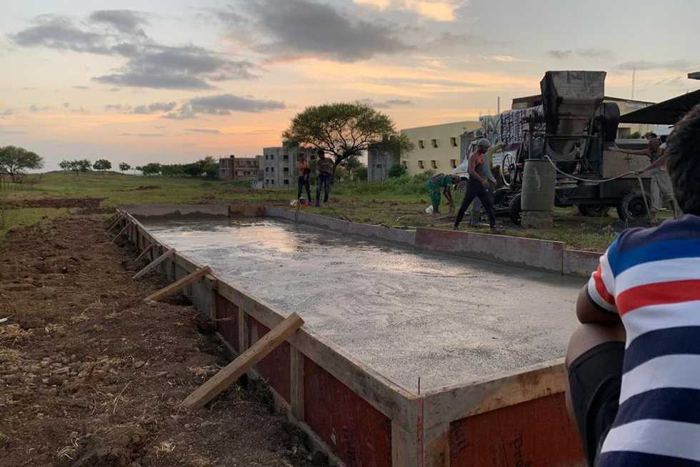 The pitch that Rajvardhan helped set up in the farm (Pic: Rajvardhan Hangargekar) The pitch that Rajvardhan helped set up in the farm (Pic: Rajvardhan Hangargekar)