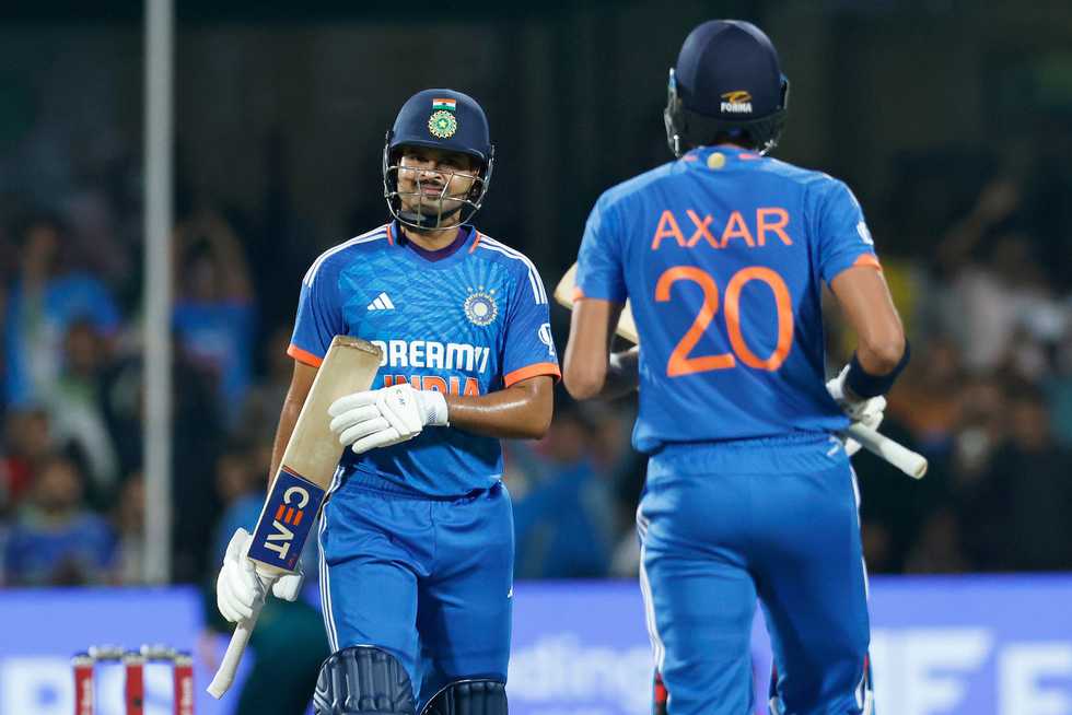 Shreyas Iyer scored a vital 53 and Axar Patel struck 31 off 21 that dragged India to 160/8 Shreyas Iyer scored a vital 53 and Axar Patel struck 31 off 21 that dragged India to 160/8